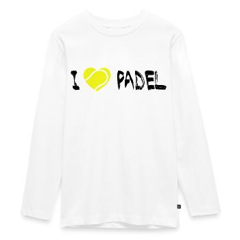 Padel - Geschenk für Padelspieler - Teenager Premium Bio Langarmshirt - Weiß - Vorne - AI Model Kid Female (0cm)