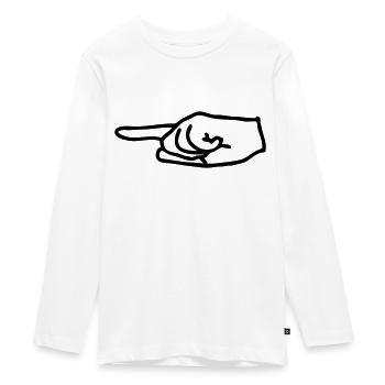 arrow - Teenager Premium Organic Long Sleeve Shirt - white - Front - AI Model Kid Female (0cm)