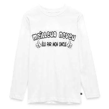 BESTER Neffe - Teenager Premium Bio Langarmshirt - Weiß - Vorne - AI Model Kid Female (0cm)