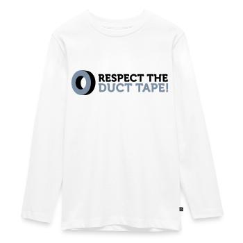 Respecter la Duct Tape! - T-shirt manches longues Premium Ado - blanc - Devant - AI Model Kid Female (0cm)