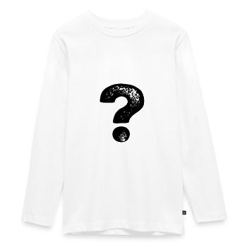 Points d’interrogation - T-shirt manches longues Premium Ado - blanc - Devant - AI Model Kid Female (0cm)