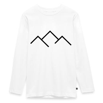 Mountain range - Teenager Premium Organic Long Sleeve Shirt - white - Front - AI Model Kid Female (0cm)