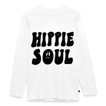 Hippie soul Hippie Seele - Teenager Premium Bio Langarmshirt - Weiß - Vorne - AI Model Kid Female (0cm)