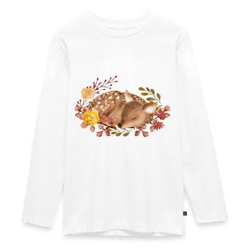 Schlafendes Kitz - Teenager Premium Bio Langarmshirt - Weiß - Vorne - AI Model Kid Female (0cm)