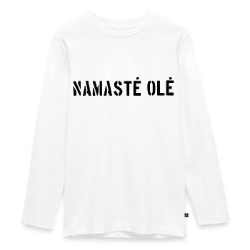Trucs de yoga / Namaste Ole Logo - T-shirt manches longues Premium Ado - blanc - Devant - AI Model Kid Female (0cm)