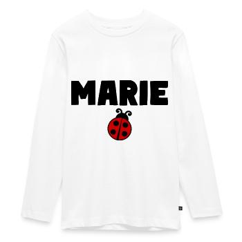 MARIE Marienkäfer - Teenager Premium Bio Langarmshirt - Weiß - Vorne - AI Model Kid Female (0cm)