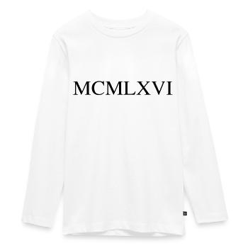 1966 - Teenager Premium Bio Langarmshirt - Weiß - Vorne - AI Model Kid Female (0cm)
