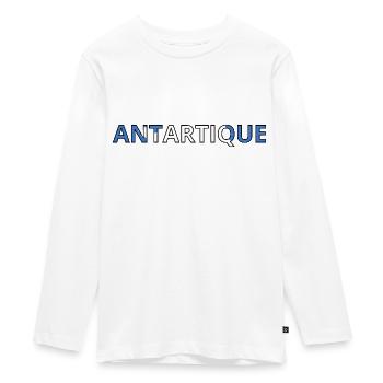 Antarctic Flag - Teenager Premium Organic Long Sleeve Shirt - white - Front - AI Model Kid Female (0cm)