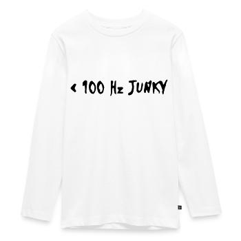 rzhw_100hz-junky - Teenager Premium Bio Langarmshirt - Weiß - Vorne - AI Model Kid Female (0cm)