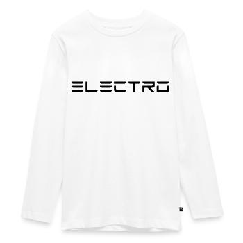 Electro - Black - Teenager Premium Bio Langarmshirt - Weiß - Vorne - AI Model Kid Female (0cm)