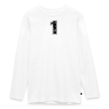 1 - Teenager Premium Organic Long Sleeve Shirt - white - Front - AI Model Kid Female (0cm)