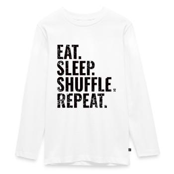 Shuffle Dance Eat Sleep Repeat - Teenager Premium Bio Langarmshirt - Weiß - Vorne - AI Model Kid Female (0cm)