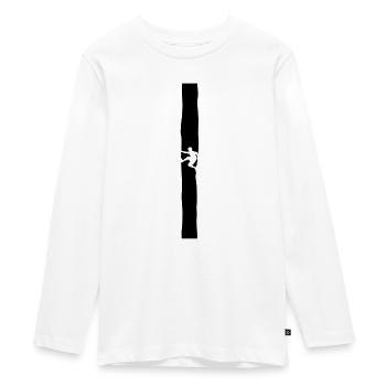 Climber in the fireplace - Teenager Premium Organic Long Sleeve Shirt - white - Front - AI Model Kid Female (0cm)