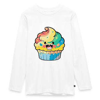Muffin Comic - T-shirt manches longues Premium Ado - blanc - Devant - AI Model Kid Female (0cm)