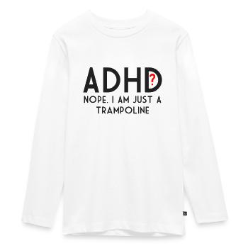 ADHD - Teenager Premium Organic Long Sleeve Shirt - white - Front - AI Model Kid Female (0cm)