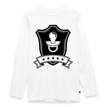 Bouclier d’icône de tétine - T-shirt manches longues Premium Ado - blanc - Devant - AI Model Kid Female (0cm)