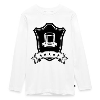 Armoiries du palefrenier cylindrique - T-shirt manches longues Premium Ado - blanc - Devant - AI Model Kid Female (0cm)
