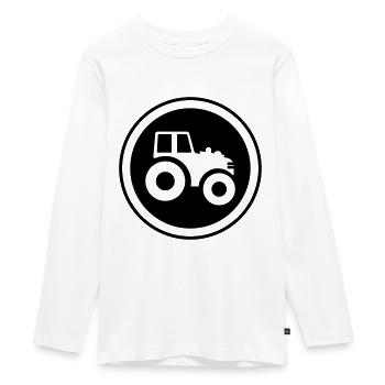 Traktor Symbol - Teenager Premium Bio Langarmshirt - Weiß - Vorne - AI Model Kid Female (0cm)