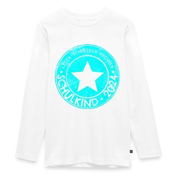 Schulkind 2024 Grundschule 1. Klasse Einschulungt - Teenager Premium Bio Langarmshirt - Weiß - Vorne - AI Model Kid Female (0cm)