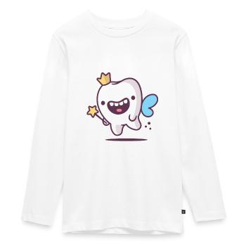 Drôle de fée des dents - T-shirt manches longues Premium Ado - blanc - Devant - AI Model Kid Female (0cm)