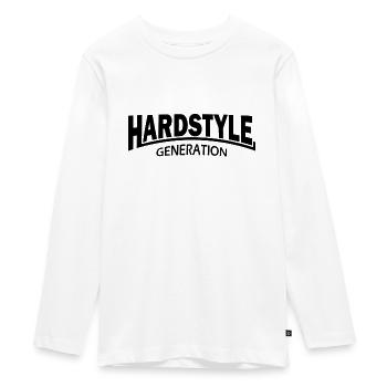 Generación Hardstyle - Camiseta ecológica prémium de manga larga para adolescentes - blanco - delante - AI Model Kid Female (0cm)