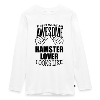 Hamster - Teenager Premium Bio Langarmshirt - Weiß - Vorne - AI Model Kid Female (0cm)