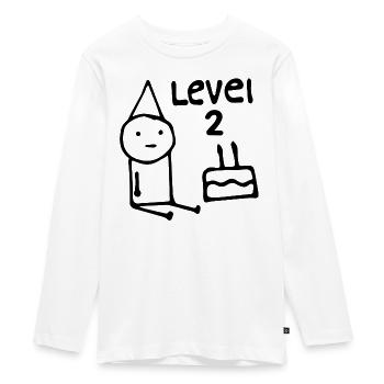 2. Geburtstagsfeier Lustig 2 Jahre alte Geburtstagskinder - Teenager Premium Bio Langarmshirt - Weiß - Vorne - AI Model Kid Female (0cm)
