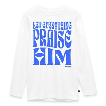 Christentum Christlicher Bibelvers - Teenager Premium Bio Langarmshirt - Weiß - Vorne - AI Model Kid Female (0cm)