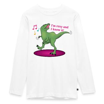 Je suis rexy et je le sais ! - T-shirt manches longues Premium Ado - blanc - Devant - AI Model Kid Female (0cm)