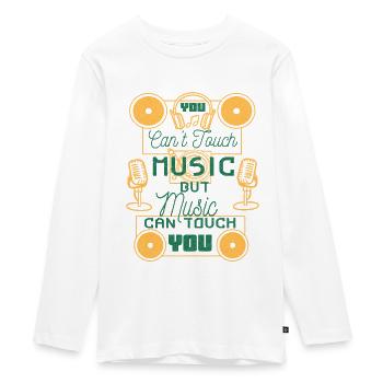 Musik Electro Hip Hop Techno Festival Geschenk - Teenager Premium Bio Langarmshirt - Weiß - Vorne - AI Model Kid Female (0cm)