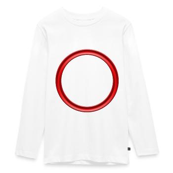 Anneau rouge - T-shirt manches longues Premium Ado - blanc - Devant - AI Model Kid Female (0cm)