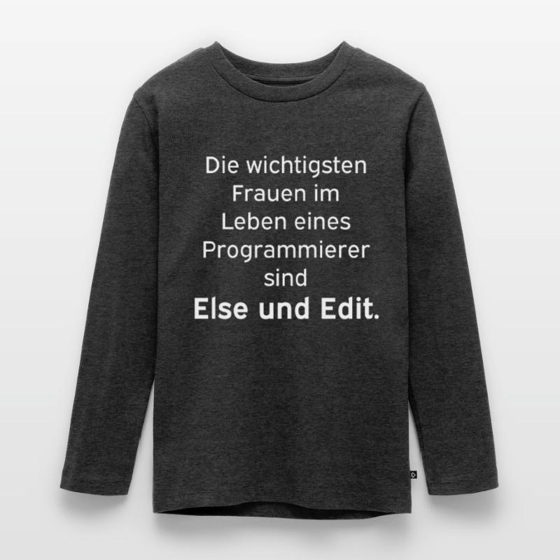 Else und Edit Programmierer Nerd Linux Teenager Premium Bio Langarmshirt