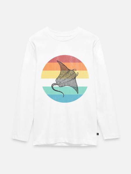 Rochen - Teenager Premium Bio Langarmshirt -