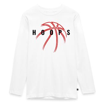 Basketball Sport B-Ball Hoops Gift Idea - Teenager Premium Organic Long Sleeve Shirt - white - Front - AI Model Kid Female (0cm)