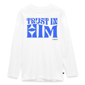 Christentum Christlicher Bibelvers - Teenager Premium Bio Langarmshirt - Weiß - Vorne - AI Model Kid Female (0cm)