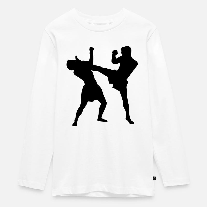 thaiboxing_2 - T-shirt manches longues Premium Ado - blanc