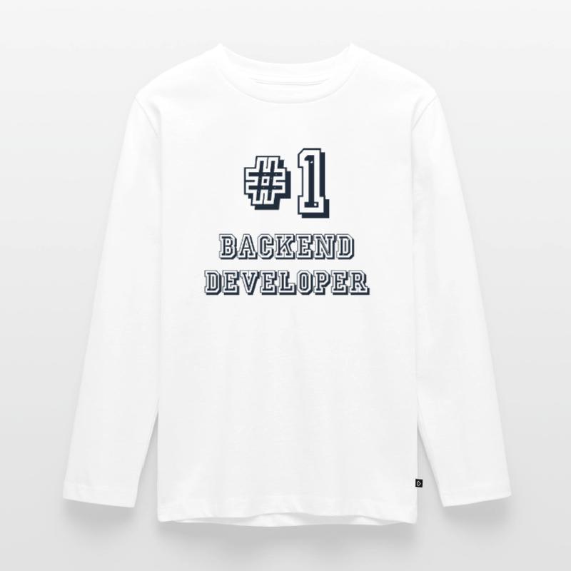 #1 Backend Developer Coder Programmer T-shirt manches longues Premium Ado