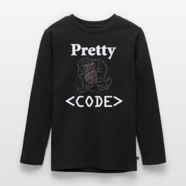 Programmatore, Pretty Code, Gift Maglia a maniche lunghe ecologica premium per ragazzi