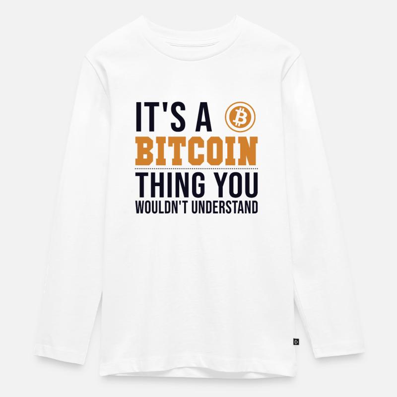 It's a Bitcoin Thing Crypto Blockchain - T-shirt manches longues Premium Ado - blanc