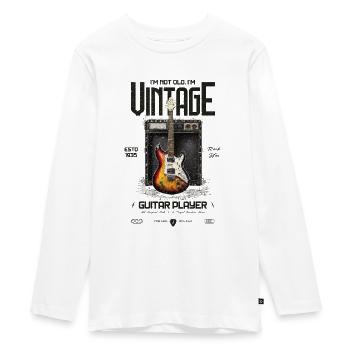 I'm Not Old I'm Vintage Retro 1935 Guitar - Teenager Premium Organic Long Sleeve Shirt - white - Front - AI Model Kid Female (0cm)