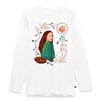 "Ein Mädchen Namens Willow" Willow Mit Fuchs Rufus - Teenager Premium Bio Langarmshirt - Weiß - Vorne - AI Model Kid Female (0cm)