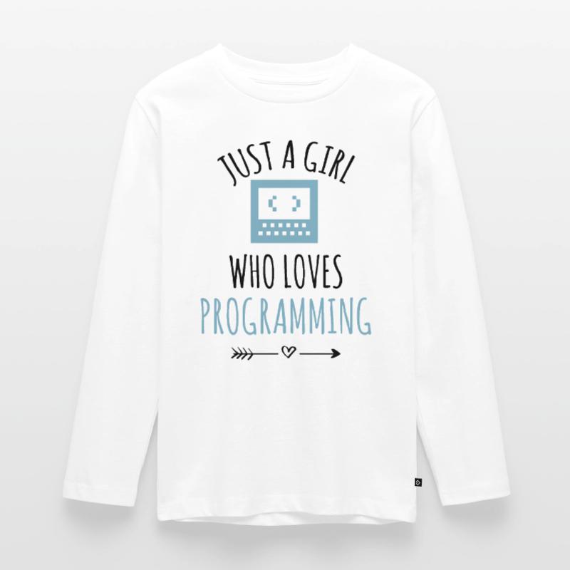 Programmeur programmation fille de codage T-shirt manches longues Premium Ado