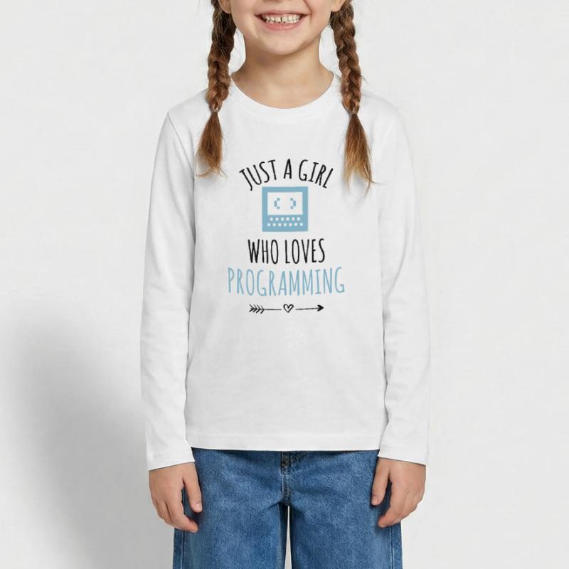 Programmiererin Coding Mädchen Programmieren Teenager Premium Bio Langarmshirt