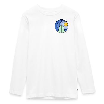 Surf Sundowner I (black) - Teenager Premium Bio Langarmshirt - Weiß - Vorne - AI Model Kid Female (0cm)
