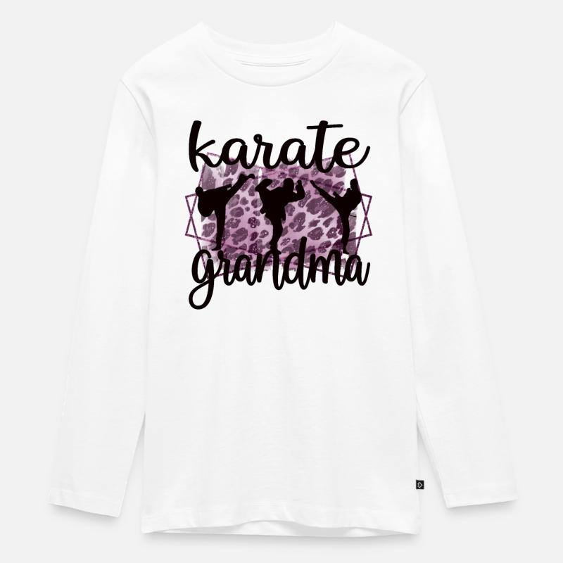 Stolze Karate-Oma Beste Karate Großmutter Geschenk - Teenager Premium Bio Langarmshirt - Weiß