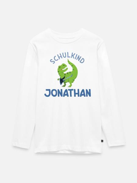 Einschulung Schulkind Jonathan - Teenager Premium Bio Langarmshirt - 