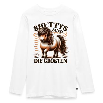 Shetland Pony - Teenager Premium Bio Langarmshirt - Weiß - Vorne - AI Model Kid Female (0cm)