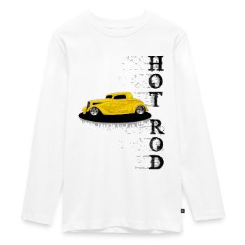 hot rod power - Teenager Premium Organic Long Sleeve Shirt - white - Front - AI Model Kid Female (0cm)