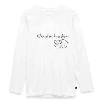 Caractère de cochon ! 🐷🐖 - T-shirt manches longues Premium Ado - blanc - Devant - AI Model Kid Female (0cm)