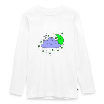 cloud - Teenager Premium Organic Long Sleeve Shirt - white - Front - AI Model Kid Female (0cm)